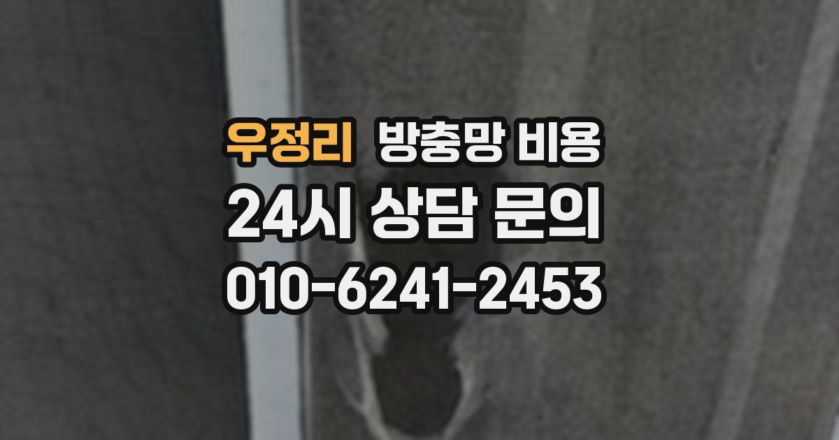 우정리 방충망 비용