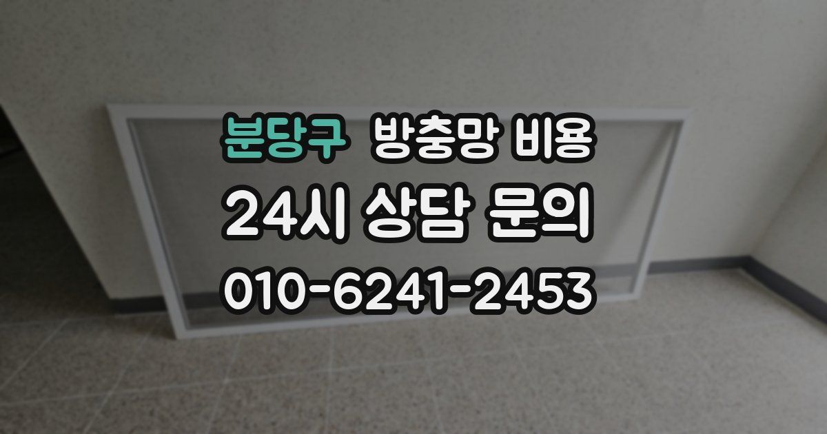 분당구 방충망 비용