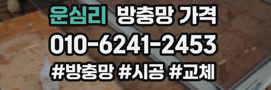 운심리 방충망 가격