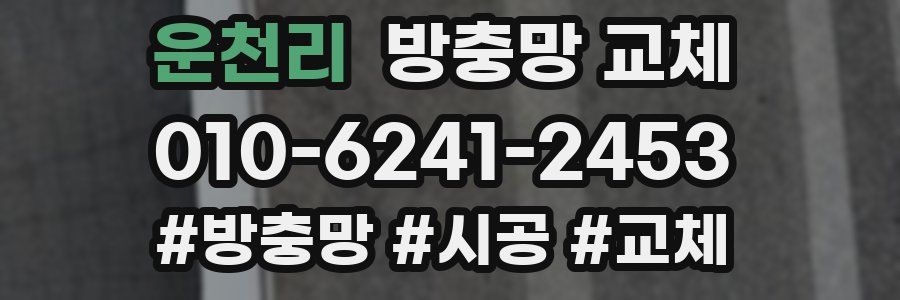 운천리 방충망 교체