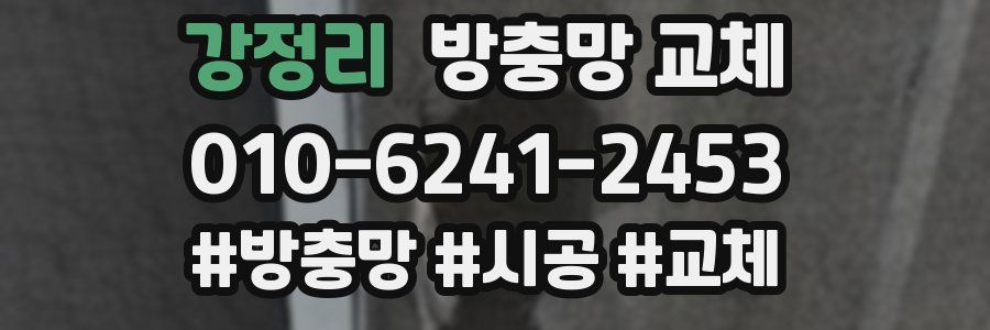 강정리 방충망 교체