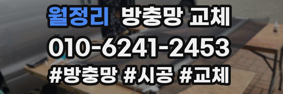 월정리 방충망 교체