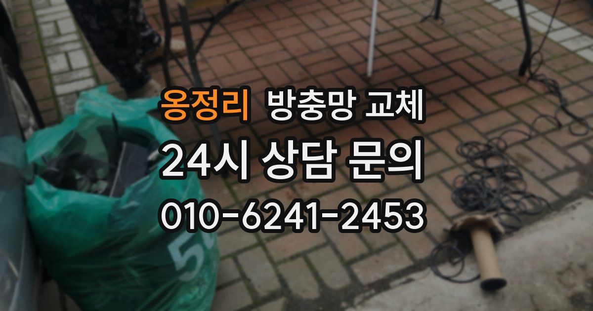 옹정리 방충망 교체