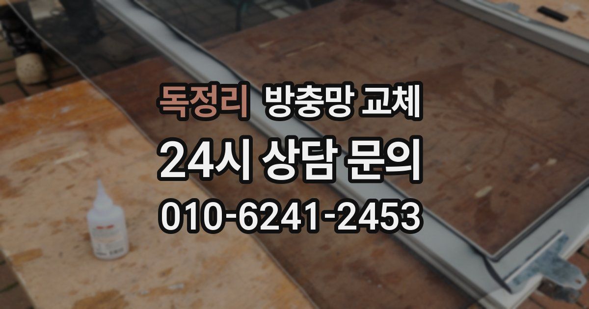 독정리 방충망 교체