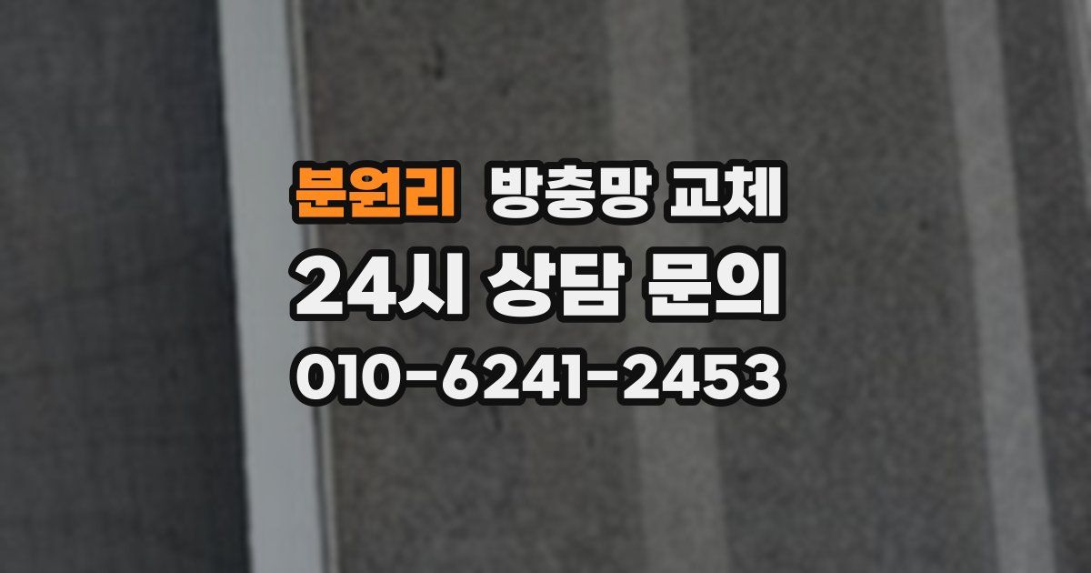 분원리 방충망 교체