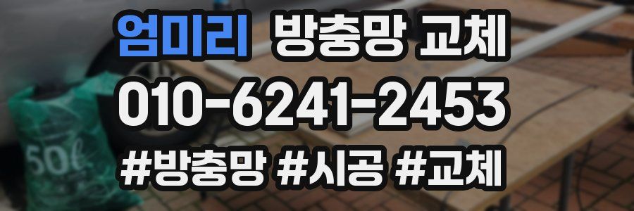 엄미리 방충망 교체