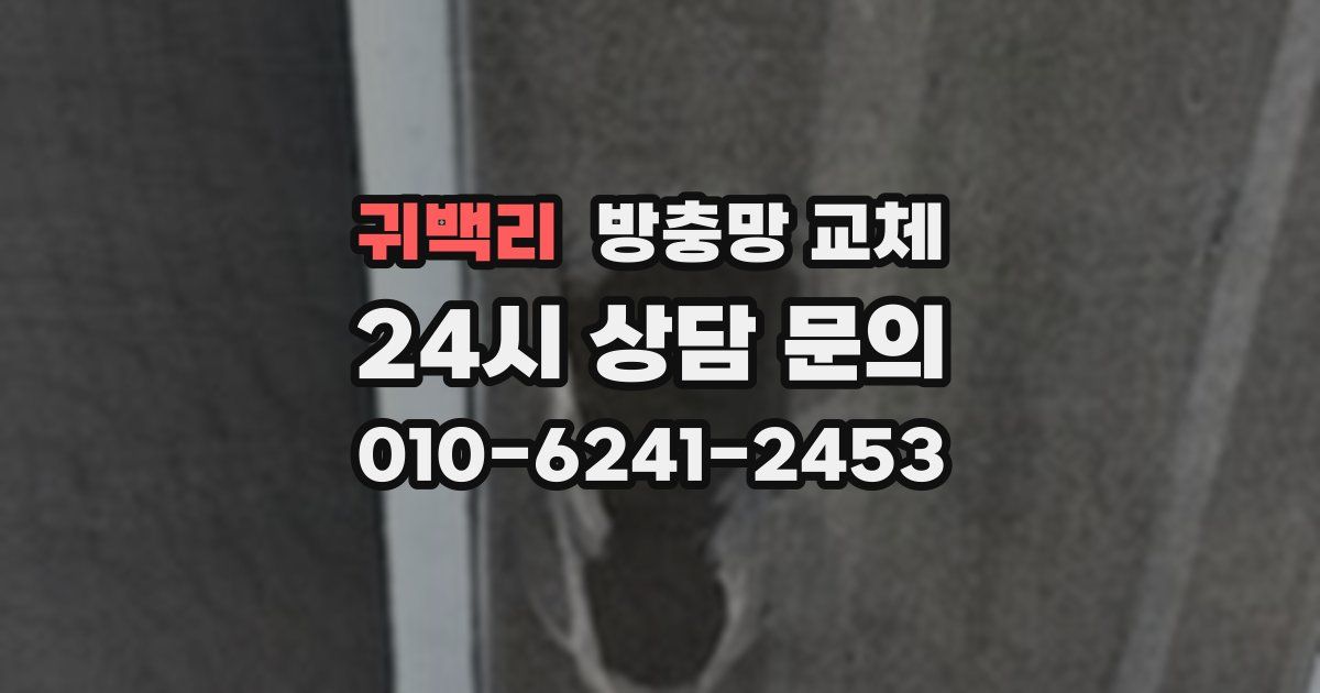 귀백리 방충망 교체