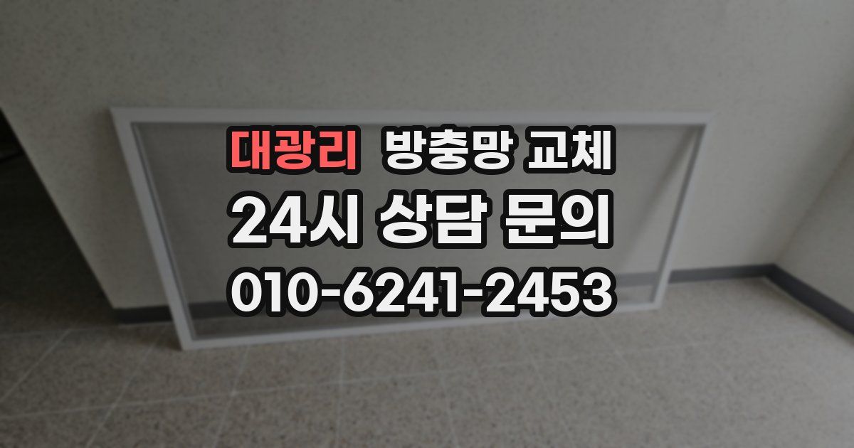 대광리 방충망 교체