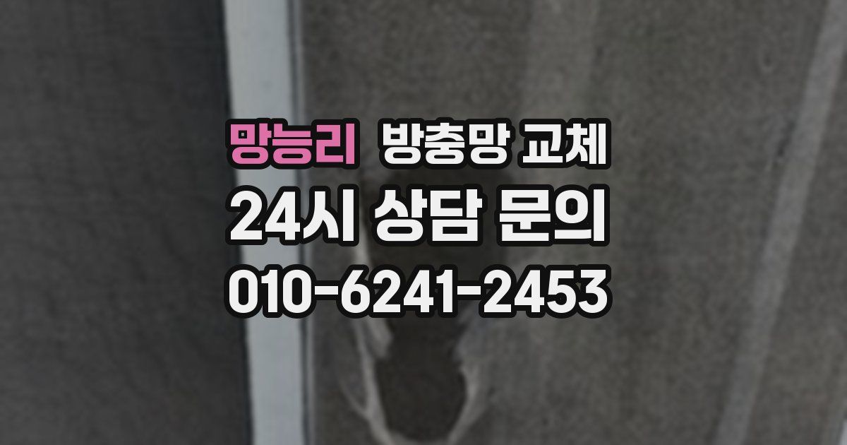 망능리 방충망 교체
