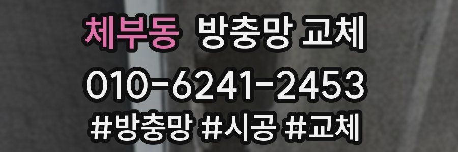 체부동 방충망 교체