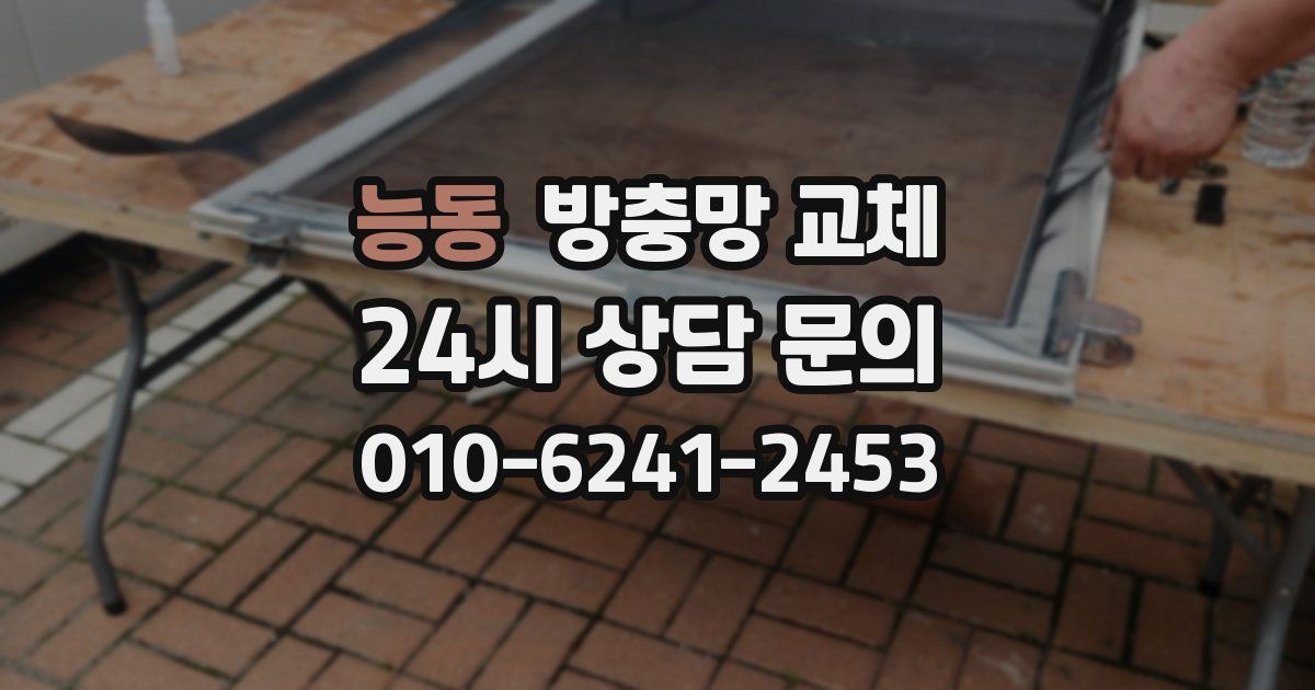 능동 방충망 교체