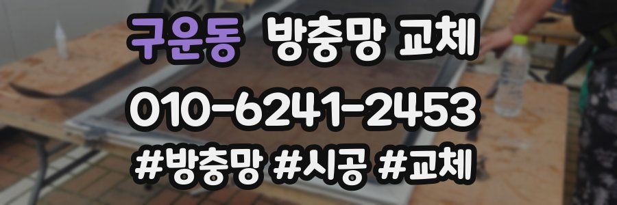 구운동 방충망 교체