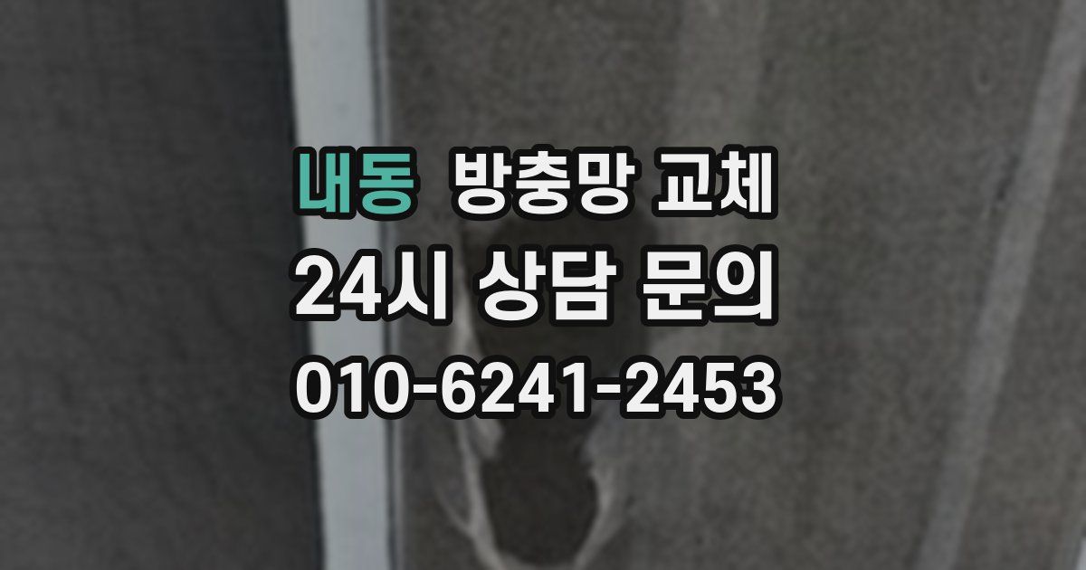 내동 방충망 교체