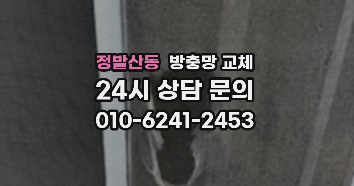 정발산동 방충망 교체