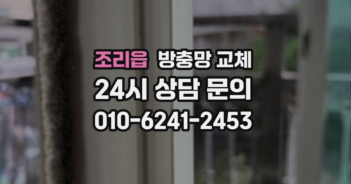 조리읍 방충망 교체