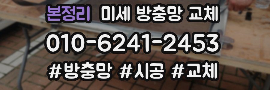 본정리 미세 방충망 교체