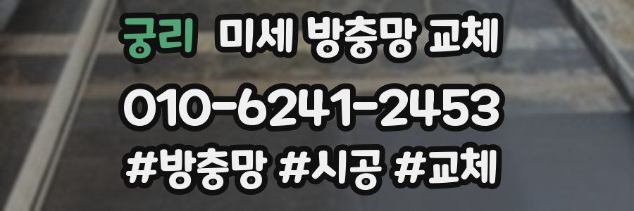 궁리 미세 방충망 교체