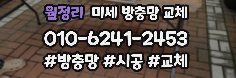 월정리 미세 방충망 교체