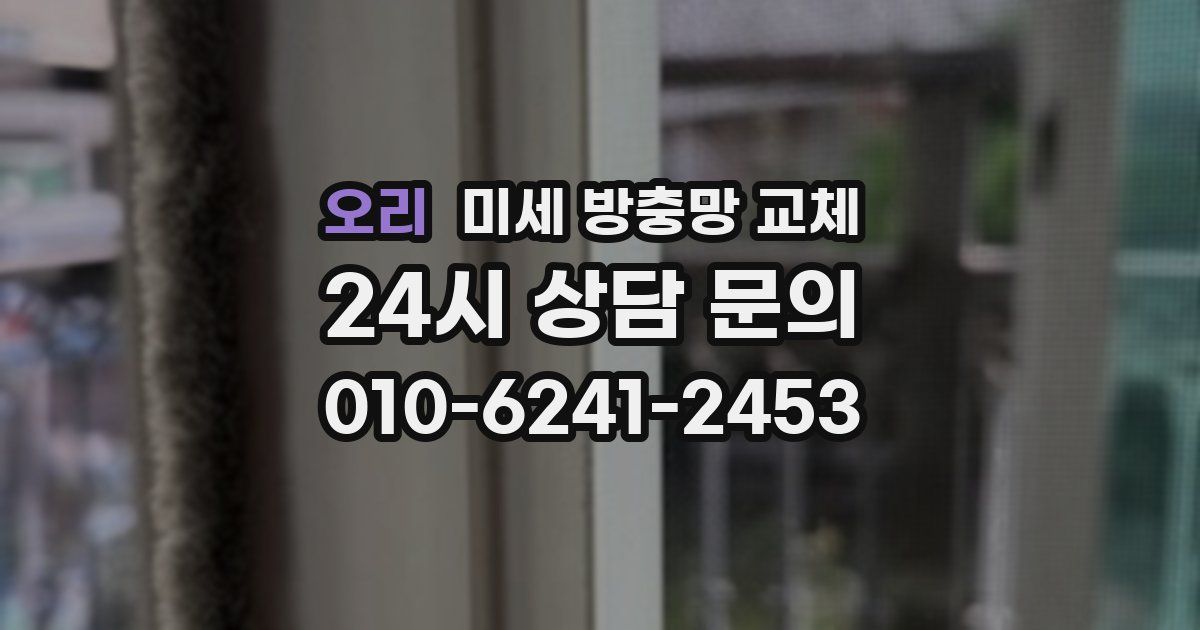 오리 미세 방충망 교체