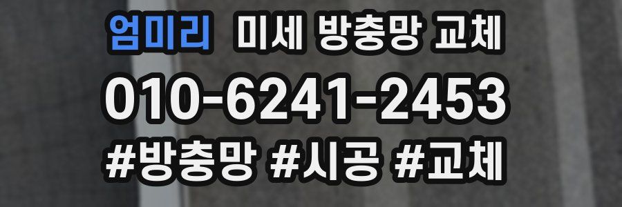 엄미리 미세 방충망 교체