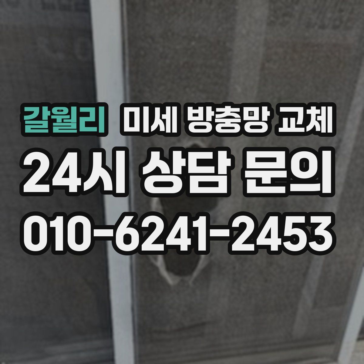 갈월리 미세 방충망 교체