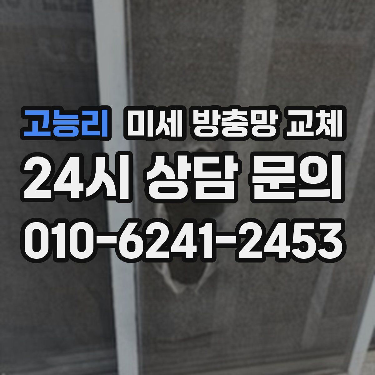 고능리 미세 방충망 교체