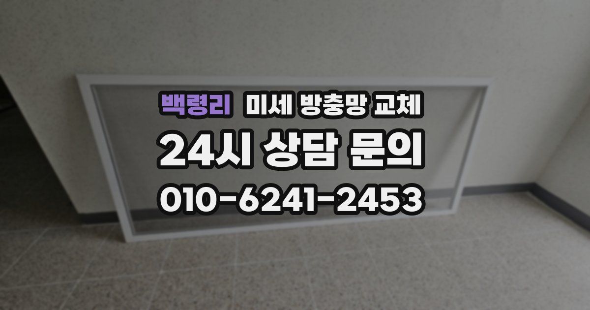 백령리 미세 방충망 교체