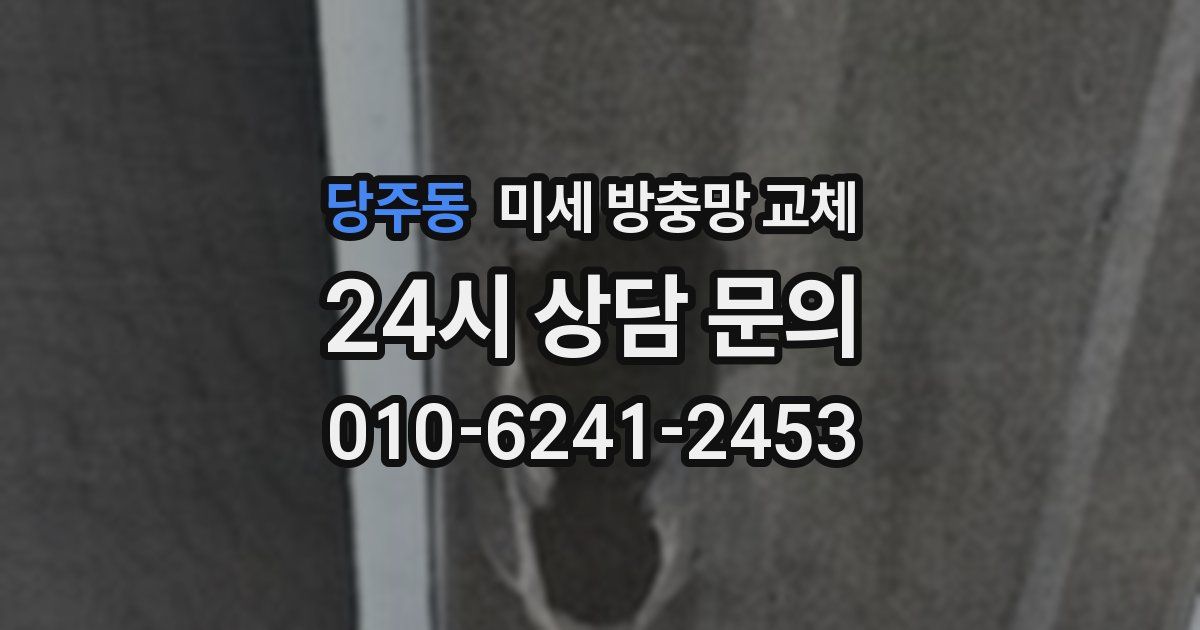 당주동 미세 방충망 교체
