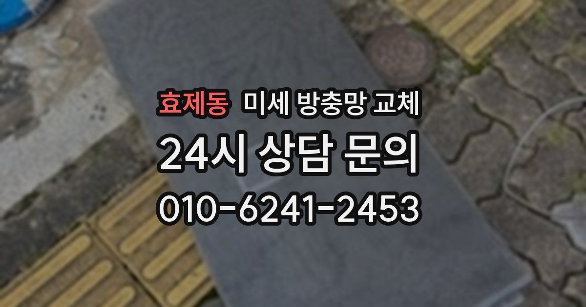 효제동 미세 방충망 교체