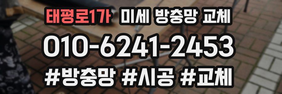 태평로1가 미세 방충망 교체