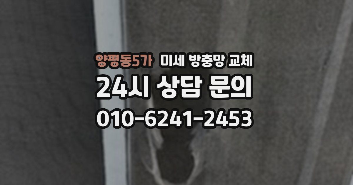 양평동5가 미세 방충망 교체