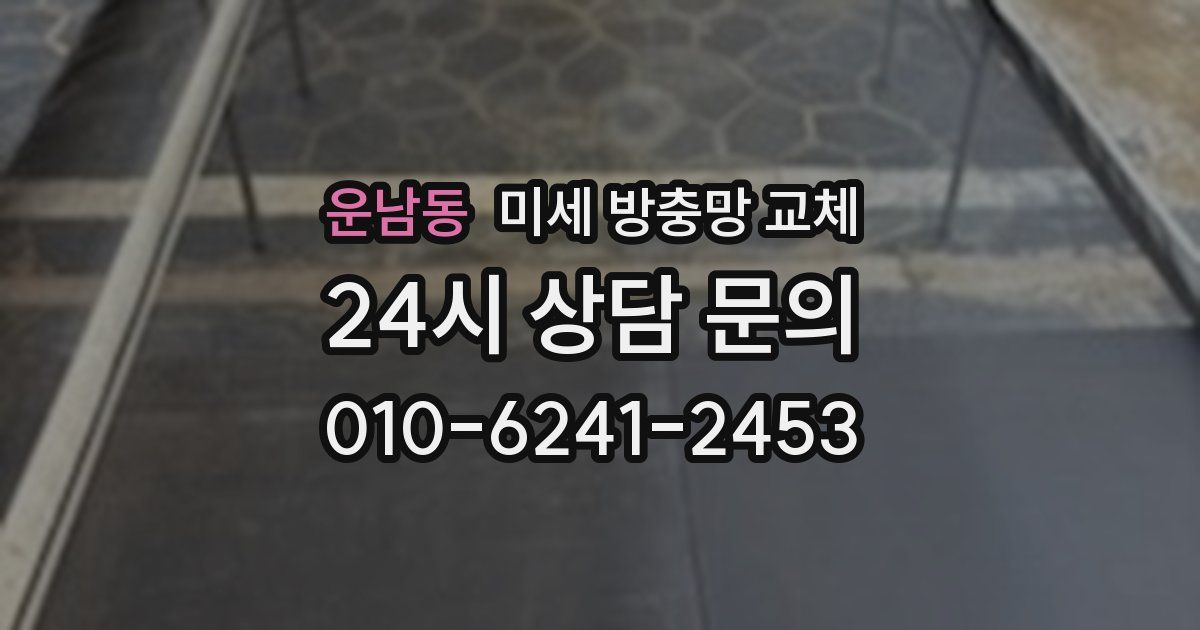 운남동 미세 방충망 교체