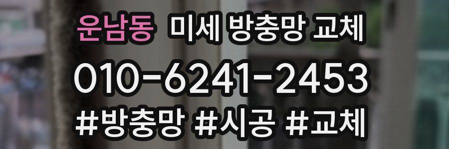 운남동 미세 방충망 교체