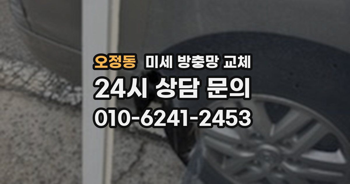 오정동 미세 방충망 교체