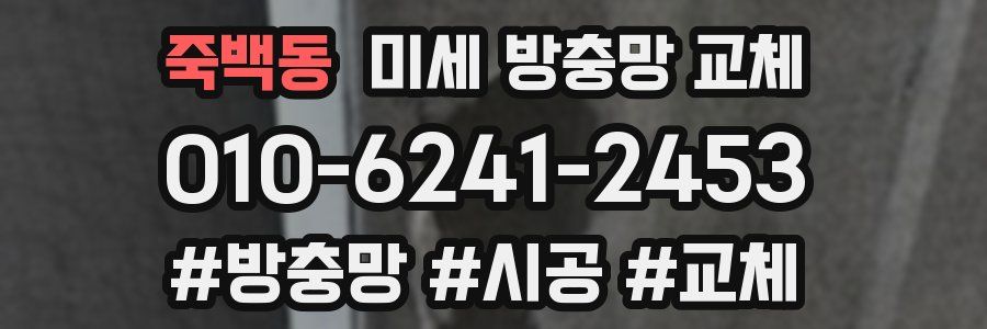 죽백동 미세 방충망 교체