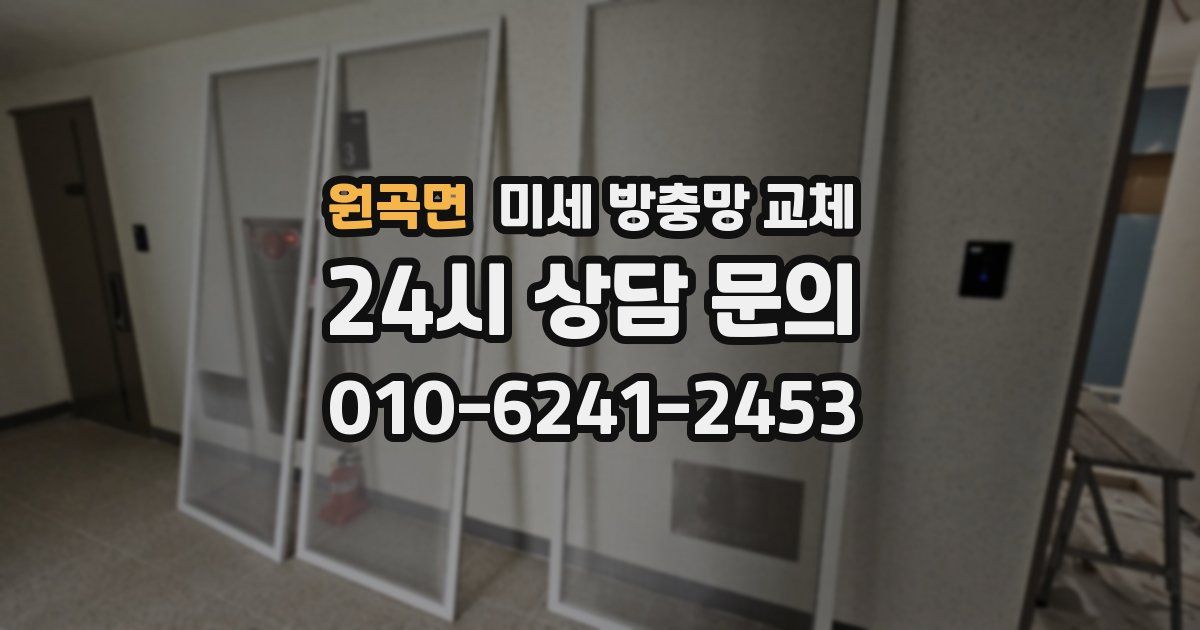 원곡면 미세 방충망 교체