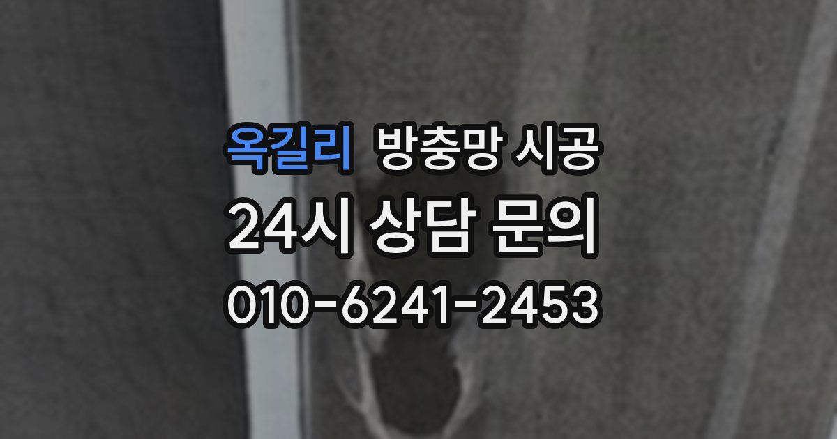 옥길리 방충망 시공