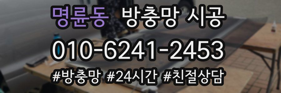 명륜동 방충망 시공