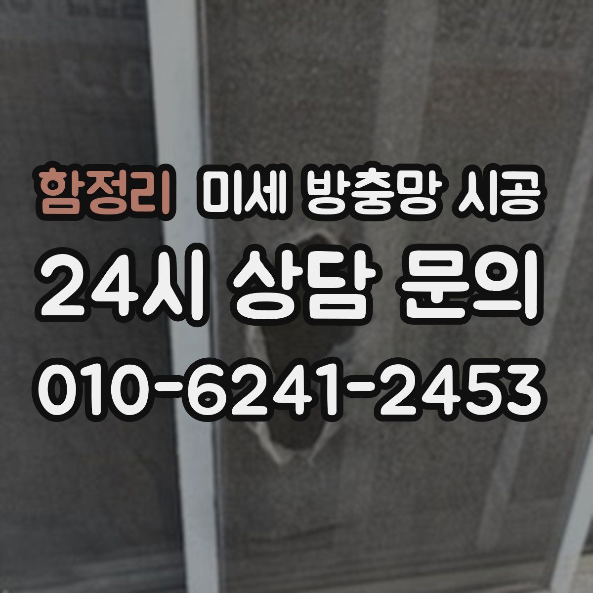 함정리 미세 방충망 시공