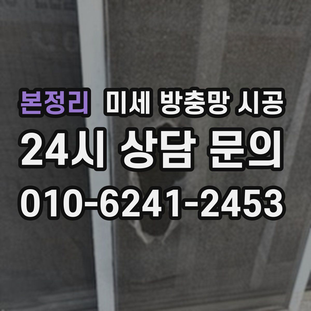 본정리 미세 방충망 시공