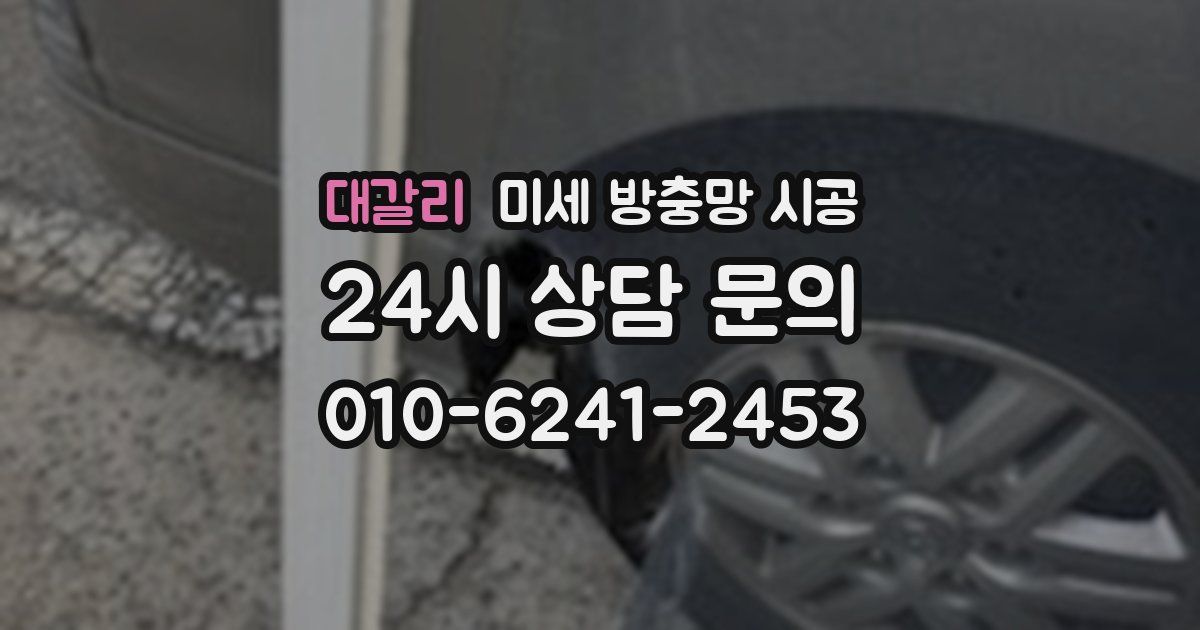 대갈리 미세 방충망 시공