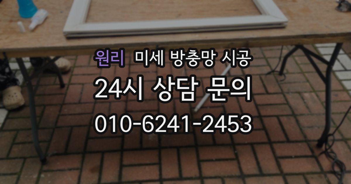 원리 미세 방충망 시공
