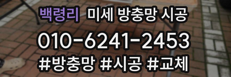 백령리 미세 방충망 시공