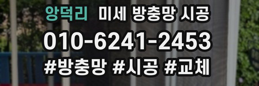 앙덕리 미세 방충망 시공