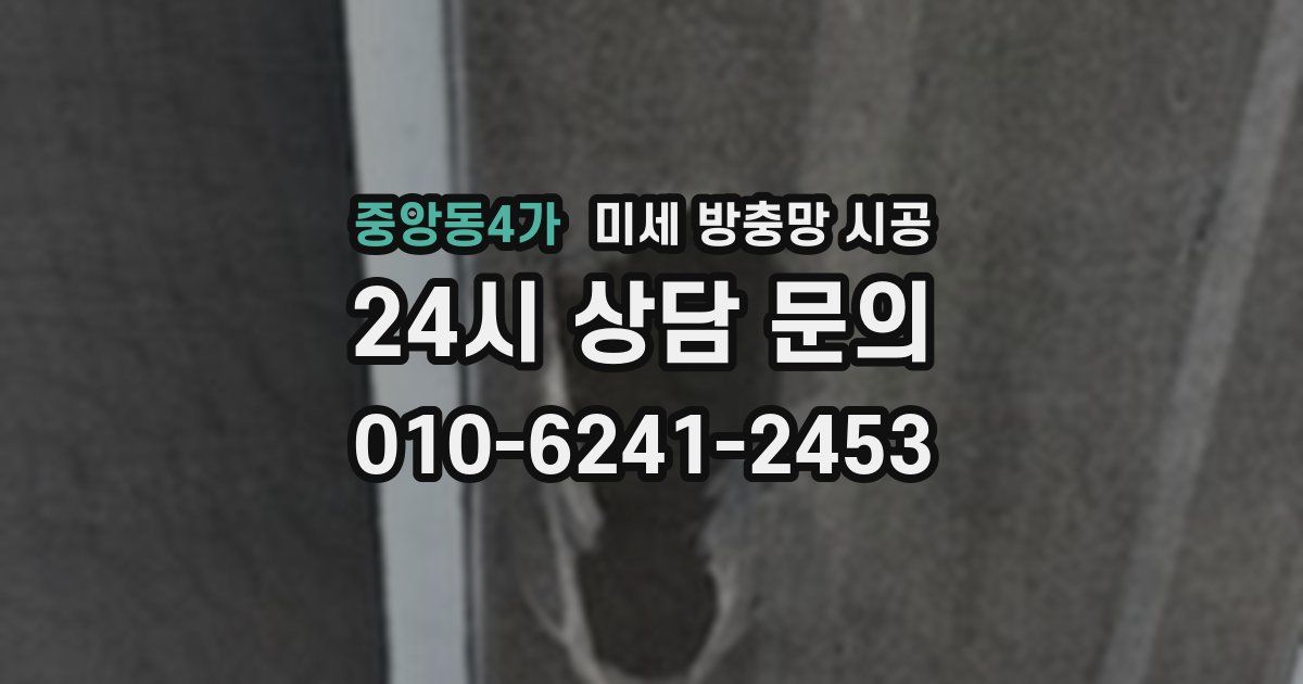 중앙동4가 미세 방충망 시공