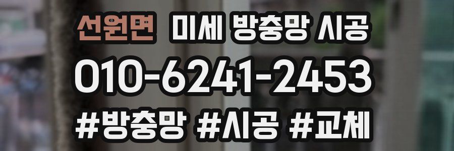 선원면 미세 방충망 시공
