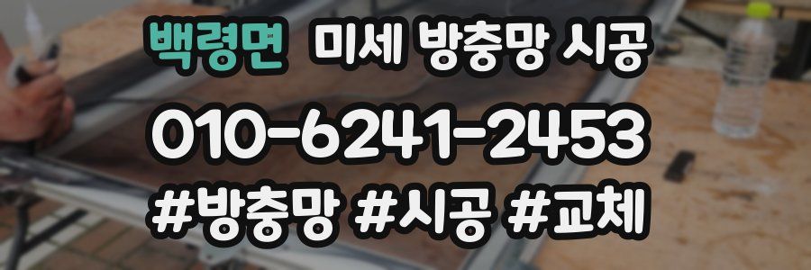 백령면 미세 방충망 시공