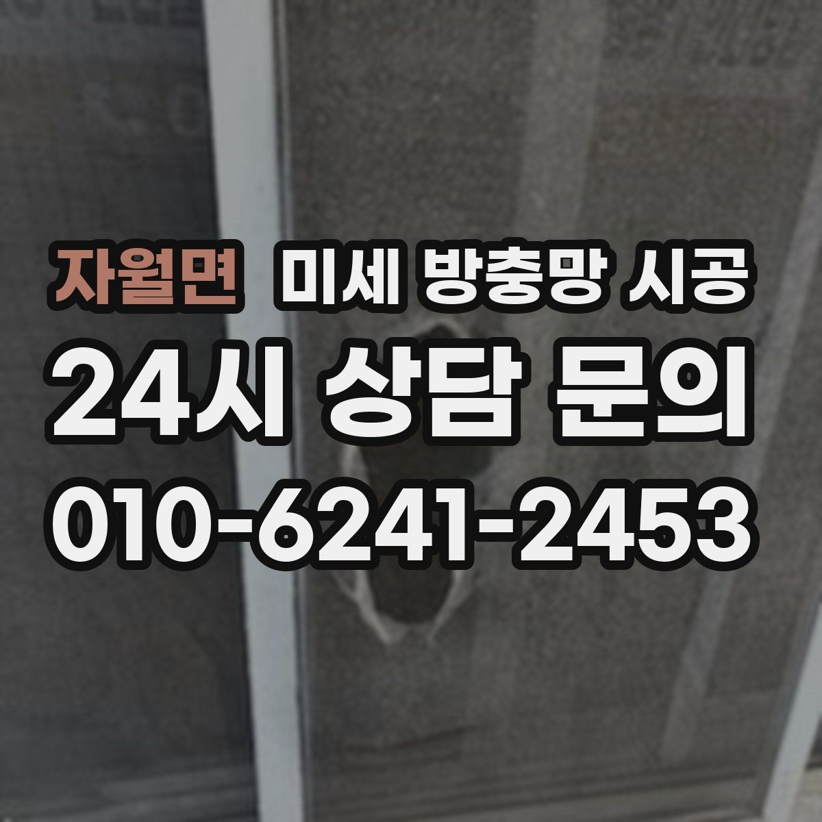 자월면 미세 방충망 시공