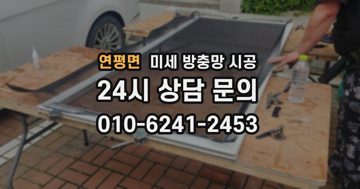 연평면 미세 방충망 시공