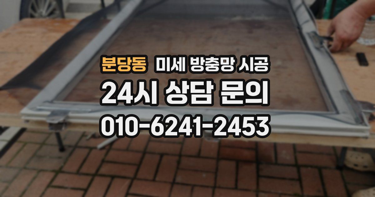 분당동 미세 방충망 시공